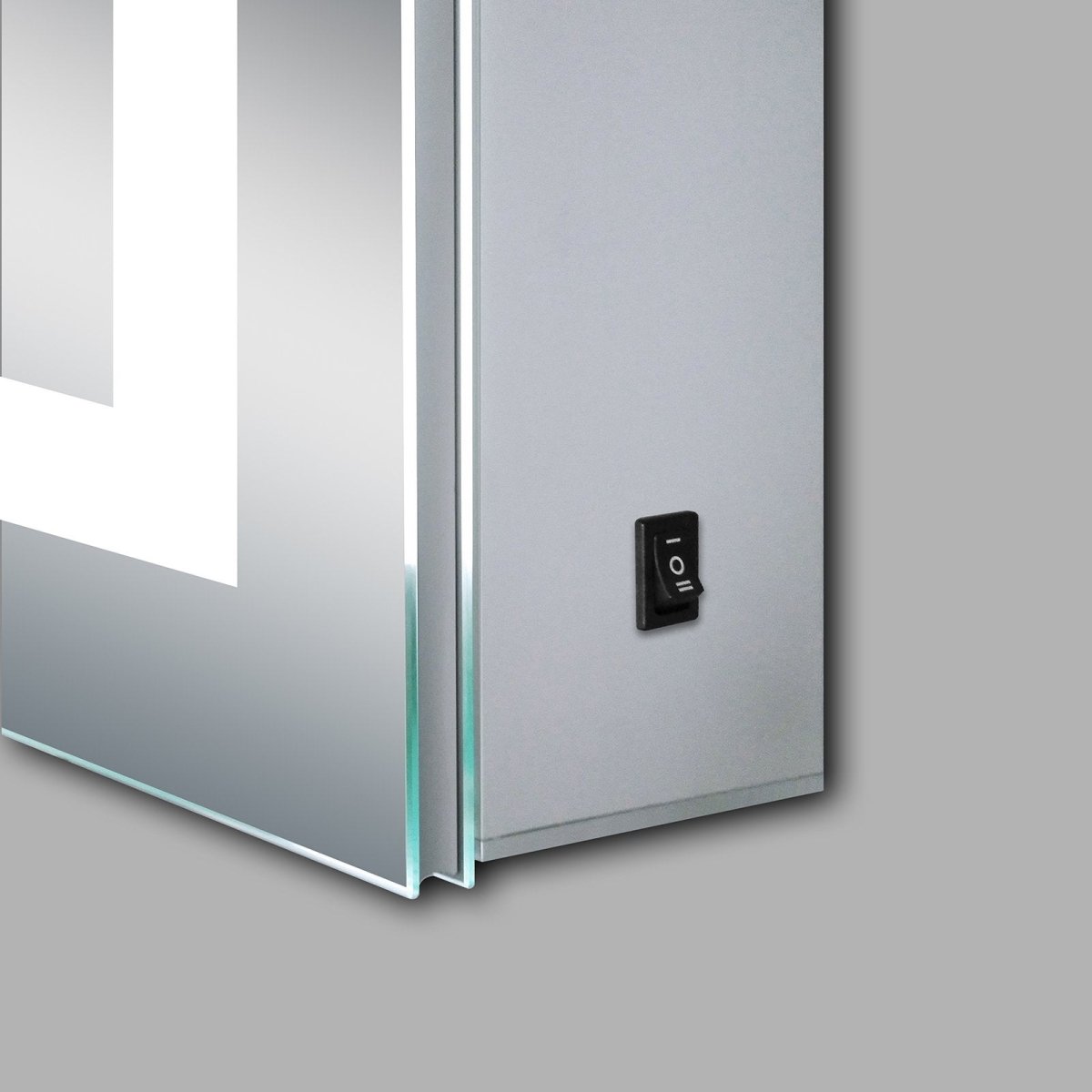 LED Lighted Bathroom Medicine Cabinet with Outlet, Double Sided Mirror, On/Off Switch, Surface Mount, Medicine Cabinet with LED Mirror, CRI 90+, Hector Style