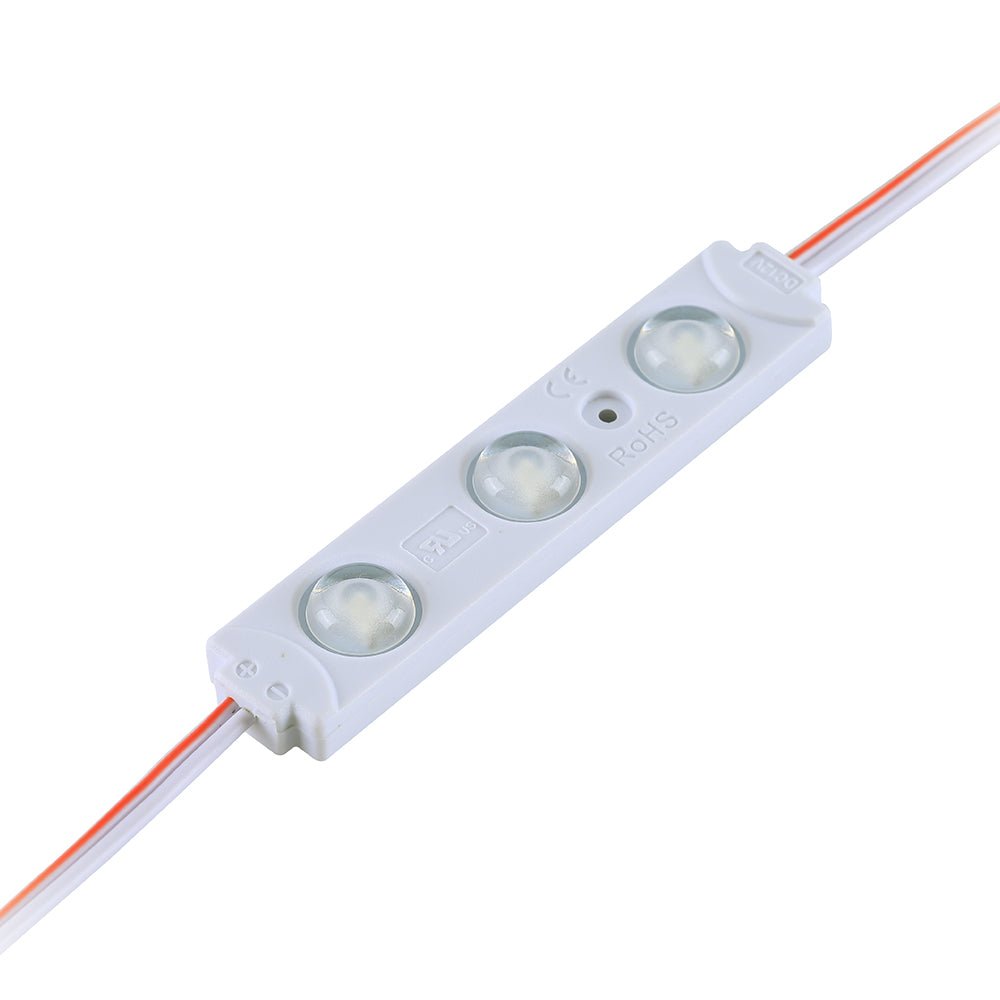 LED Module Lights, 3LEDs/Mod, DC12V, 0.72W, Blue, Waterproof Decorative Light for Letter Sign Advertising Signs with Tape Adhesive Backside (40-Pack)