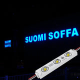 LED Module Lights, 3LEDs/Mod, DC12V, 0.72W, Blue, Waterproof Decorative Light for Letter Sign Advertising Signs with Tape Adhesive Backside (40-Pack)