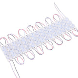 LED Module Lights, Pure White, 3 LEDs/Mod, DC12V, 2.5W, LED Waterproof Decorative Light for Letter Sign Advertising Signs with Tape Adhesive Backside (45-Pack)