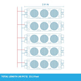 LED Module Lights, Pure White, 3 LEDs/Mod, DC12V, 2.5W, LED Waterproof Decorative Light for Letter Sign Advertising Signs with Tape Adhesive Backside (45-Pack)