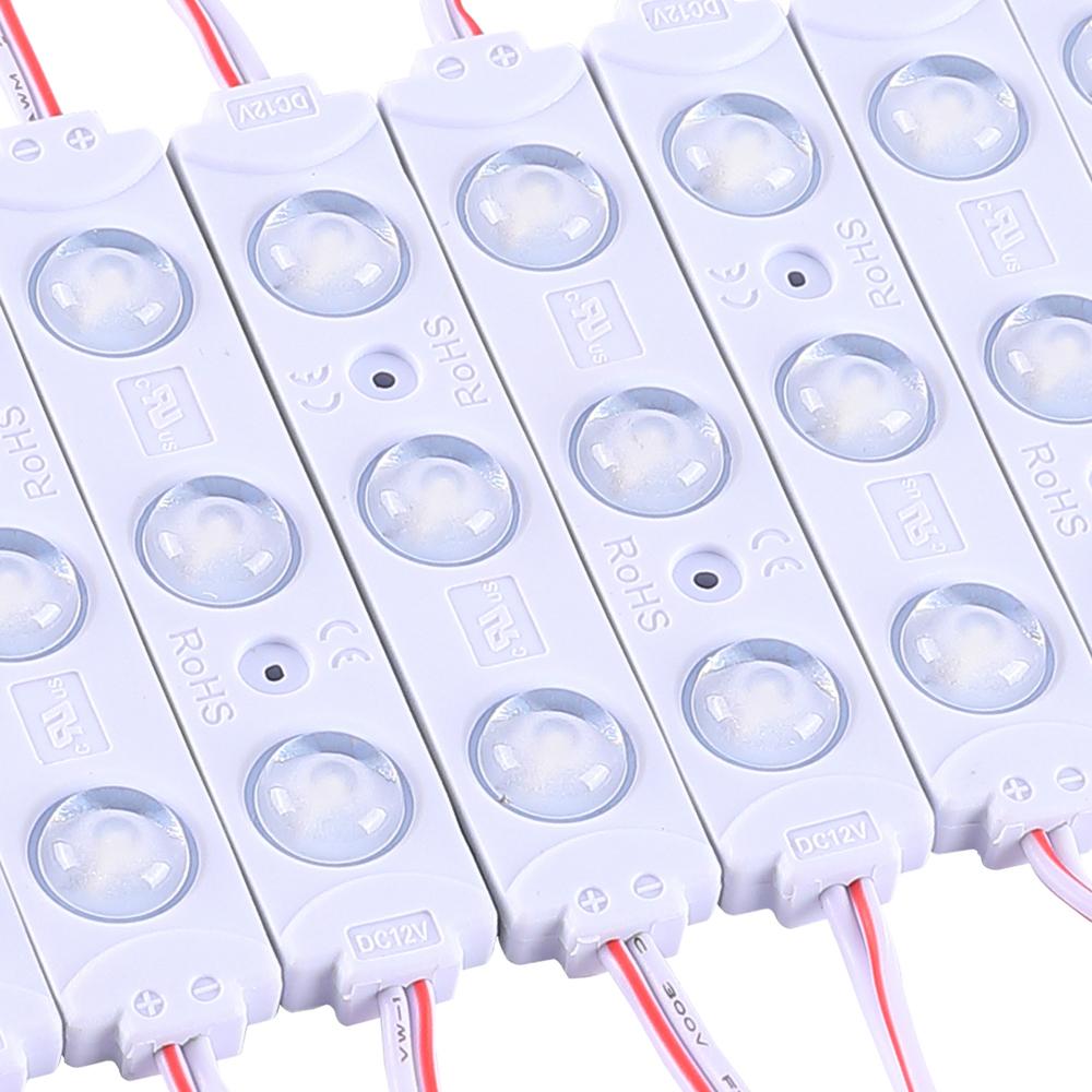 LED Modules for Signs, SMD 2835, Green, For Letter Sign Advertising Signs/Backlighting/Display Lighting, IP65, 3LEDs/Mod, DC12V, 0.72W, 40-Pack
