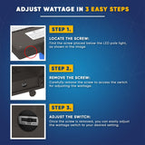 LED Pole Light 150W/120W/100W with Dusk to Dawn Photocell, 5700K, 133LM/W, Universal Mount (Adjustable Slip Fitter + Wall Mount), Bronze, AC120-277V,  Waterproof IP65, Parking Lot Lights, Outdoor Area Street Security Lighting Fixture