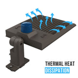 LED Pole Light with Dusk to Dawn Photocell, 150W/120W/100W Wattage Adjustable, 4000K, Universal Mount, Bronze, AC120-277V, IP65 Waterproof, LED Parking Lot Lights - Outdoor Commercial Area Street Lighting, Gen14B