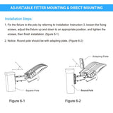 LED Pole Light with Dusk to Dawn Photocell, 150W/120W/100W Wattage Adjustable, 4000K, Universal Mount, Bronze, AC120-277V, IP65 Waterproof, LED Parking Lot Lights - Outdoor Commercial Area Street Lighting, Gen14B