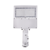 LED Pole Light with Dusk to Dawn Photocell, 150W/120W/100W Wattage Adjustable, 5700K, Universal Mount (Adjustable Slip Fitter + Wall Mount), White, IP65 Waterproof, AC120-277V, Gen14B, LED Parking Lot Lights - Outdoor Commercial Area Street Lighting