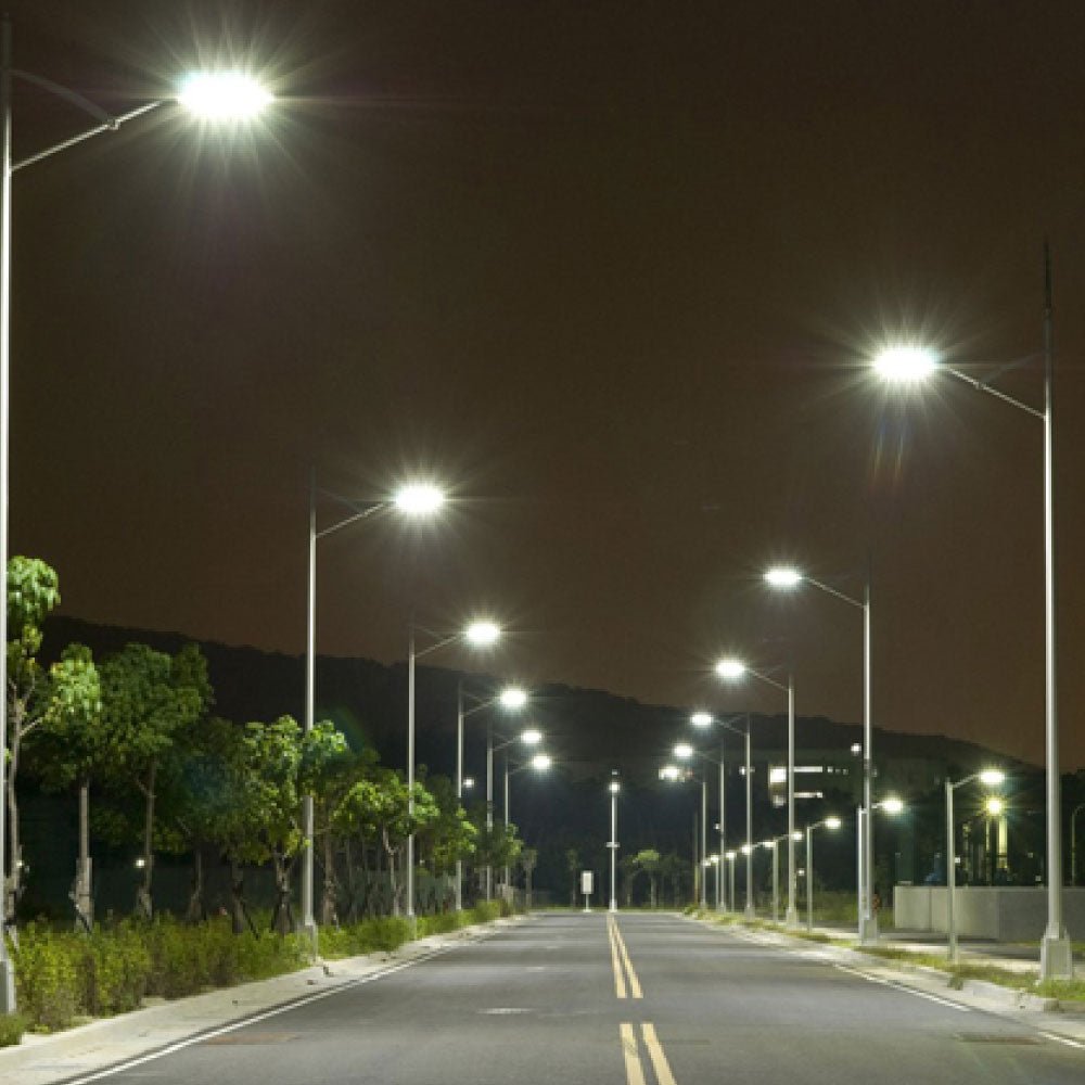 LED Pole Light with Dusk to Dawn Photocell, 150W/120W/100W Wattage Adjustable, 5700K, Universal Mount (Adjustable Slip Fitter + Wall Mount), White, IP65 Waterproof, AC120-277V, Gen14B, LED Parking Lot Lights - Outdoor Commercial Area Street Lighting