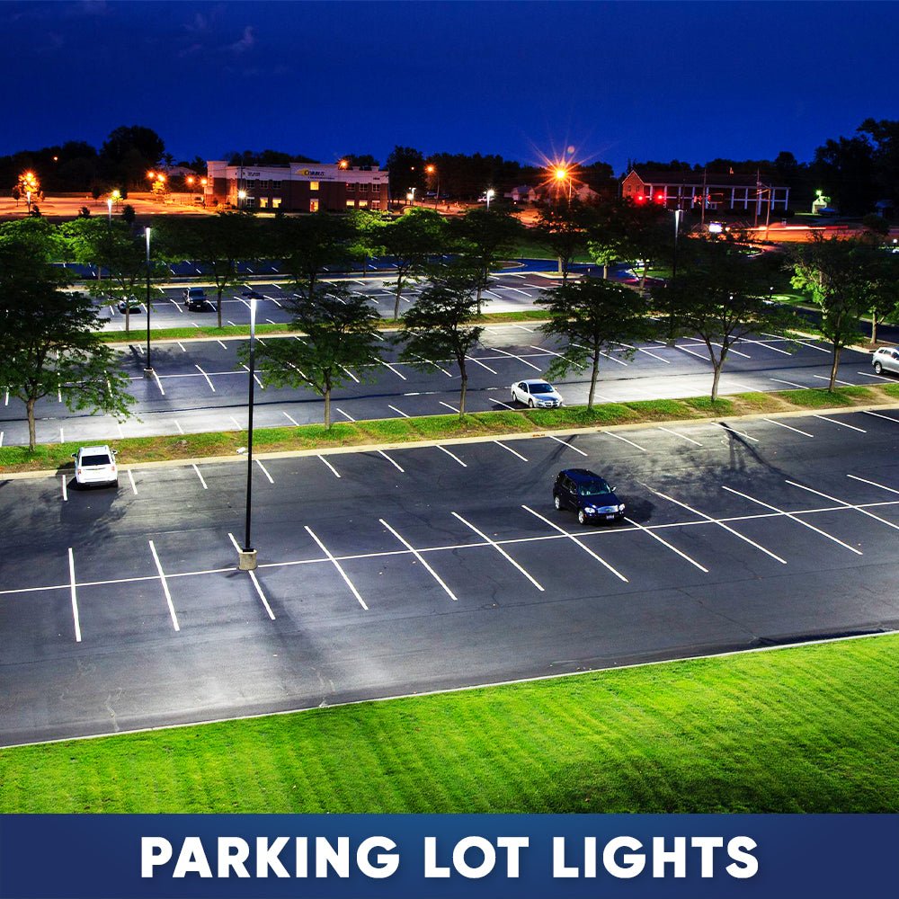 LED Pole Light with Dusk to Dawn Photocell 300W/240W/200W Wattage Adjustable, 5700K, 133 LM/W, AC120-277V, Universal Mount (Adjustable Slip Fitter + Wall Mount), Bronze Waterproof IP65, Parking Lot Lights - Outdoor Commercial Area Street Lighting