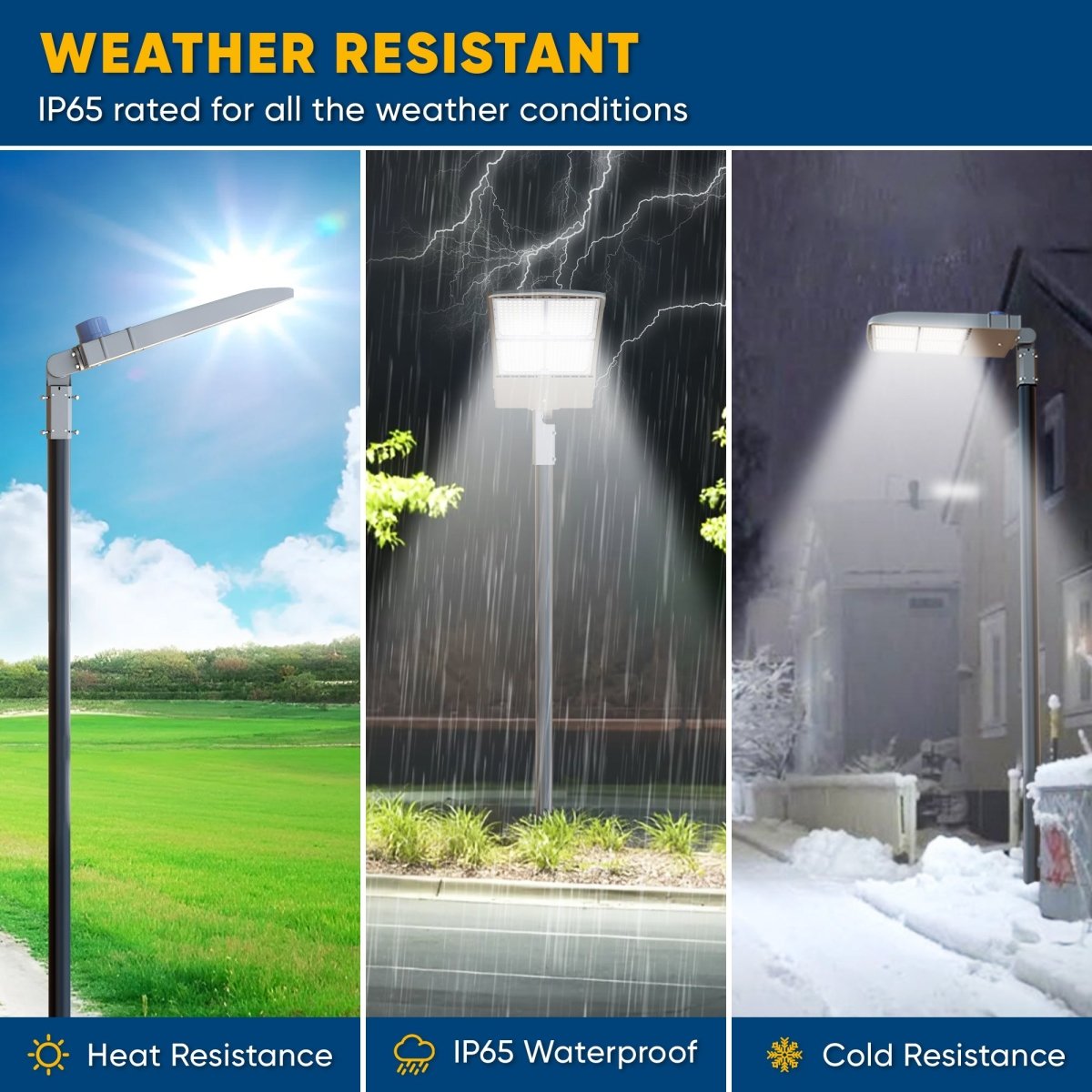 LED Pole Light with Dusk to Dawn Photocell 300W/240W/200W Wattage Adjustable, 5700K, 133 LM/W, AC120-277V, Universal Mount (Adjustable Slip Fitter + Wall Mount), Bronze Waterproof IP65, Parking Lot Lights - Outdoor Commercial Area Street Lighting
