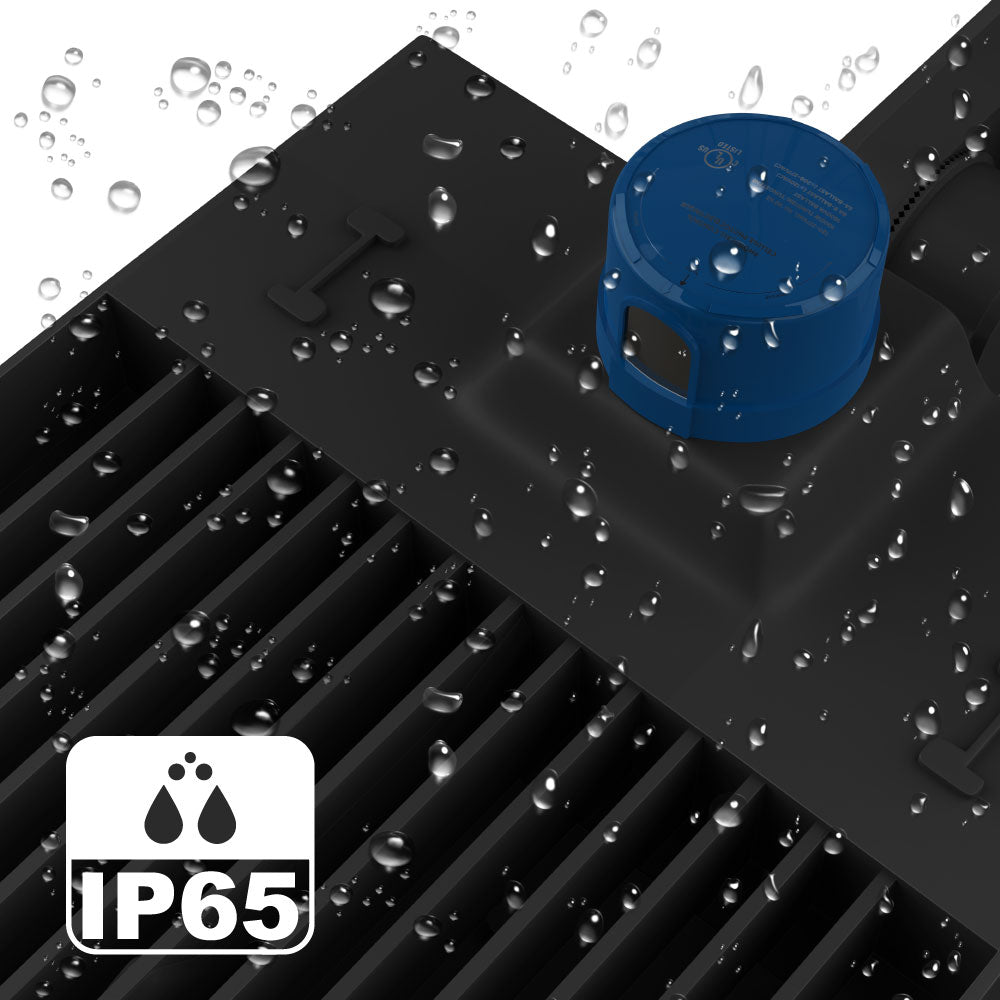 LED Pole Light with Dusk to Dawn Photocell, 300W/240W/200W Wattage Adjustable, 5700K, 133 LM/W, Universal Mount (Adjustable Slip Fitter + Wall Mount), Black, Waterproof IP65, AC120-277V, LED Parking Lot Lights, Outdoor Commercial Area Street Lighting
