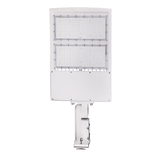 LED Pole Light with Dusk to Dawn Photocell, 300W/240W/200W Wattage Adjustable, 5700K, 133 LM/W, Universal Mount (Adjustable Slip Fitter + Wall Mount), White, IP65 Waterproof, AC120-277V, LED Parking Lot Lights - Outdoor Commercial Area Street Lighting