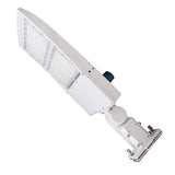 LED Pole Light with Dusk to Dawn Photocell, 300W/240W/200W Wattage Adjustable, 5700K, 133 LM/W, Universal Mount (Adjustable Slip Fitter + Wall Mount), White, IP65 Waterproof, AC120-277V, LED Parking Lot Lights - Outdoor Commercial Area Street Lighting