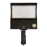 LED Pole Light with Photocell & Motion Sensor, 150W/120W/100W Wattage Adjustable, 5700K,133 LM/W, IP65, AC120-277V, Bronze, Universal Mount, Parking Lot Lights Outdoor Commercial Area Street Lighting, Gen14B