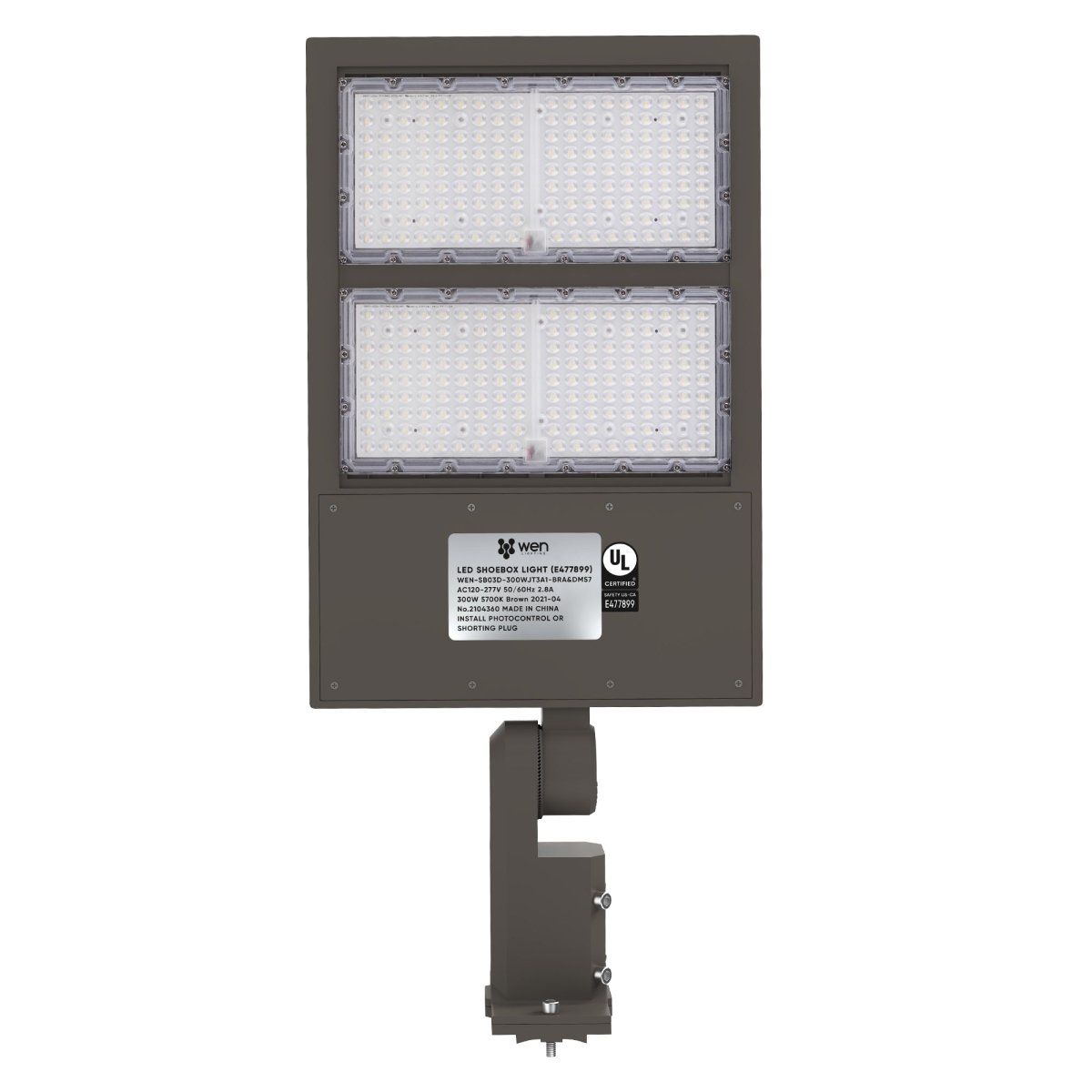 LED Pole Lights Outdoor 300W/240W/200W Wattage Adjustable, 5700K, 133 LM/W, Universal Mount (Adjustable Slip Fitter + Wall Mount), Bronze, IP65 Waterproof, AC120-277V, LED Parking Lot Lights - Commercial Area Street Security Lights