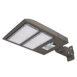 LED Pole Lights Outdoor 300W/240W/200W Wattage Adjustable, 5700K, 133 LM/W, Universal Mount (Adjustable Slip Fitter + Wall Mount), Bronze, IP65 Waterproof, AC120-277V, LED Parking Lot Lights - Commercial Area Street Security Lights