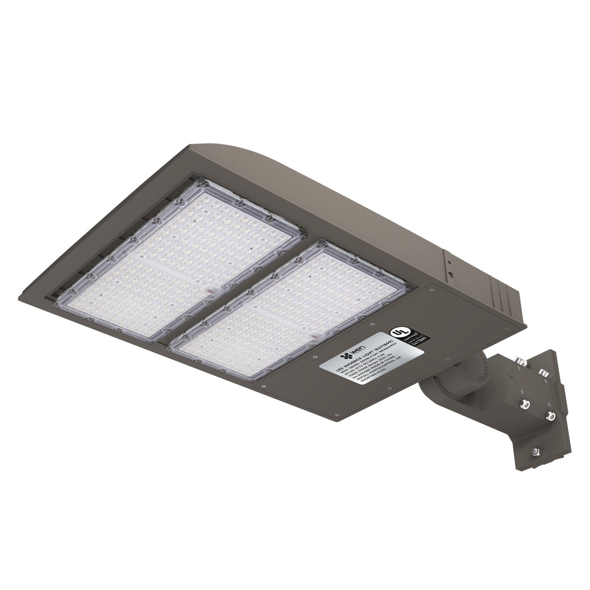 LED Pole Lights Outdoor 300W/240W/200W Wattage Adjustable, 5700K, 133 LM/W, Universal Mount (Adjustable Slip Fitter + Wall Mount), Bronze, IP65 Waterproof, AC120-277V, LED Parking Lot Lights - Commercial Area Street Security Lights