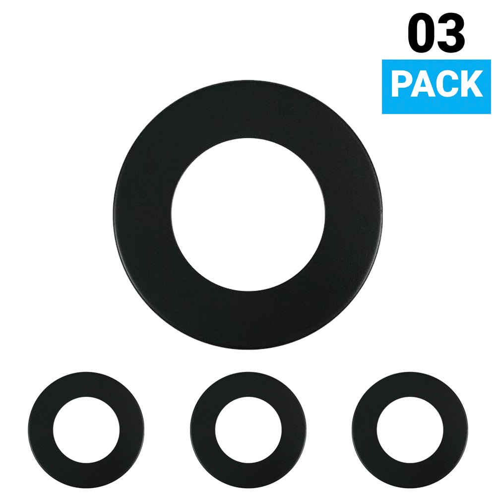 LED Puck 3-Pack Light, Black Trim Only For Magnetic Puck Lights - Cabinet Lights