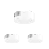 LED Puck Lights, 3-Piece Kit Direct Plug-In, Dimmable, 3x3 Watts, 3x140 LM, White, Linkable LED Under Counter Lights for Kitchen, Desk