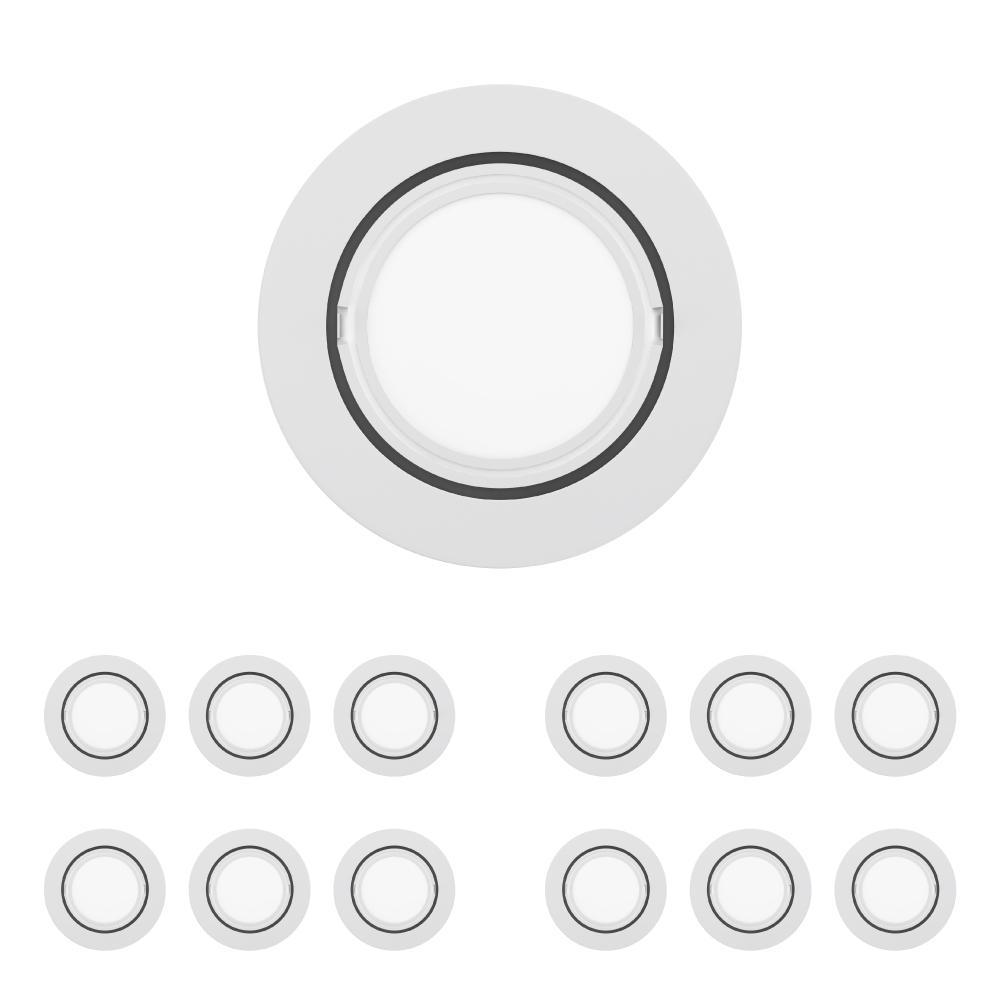 LED Puck Lights, 3-Piece Kit Direct Plug-In, Dimmable, 3x3 Watts, 3x140 LM, White, Linkable LED Under Counter Lights for Kitchen, Desk
