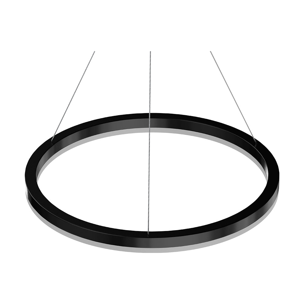 LED Ring Chandelier, 1-Ring, 38W, 3000K, 1512LM, Dimmable, Diameter 23.6''×71''