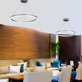 LED Ring Chandelier, 1-Ring, 38W, 3000K, 1512LM, Dimmable, Diameter 23.6''×71''