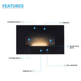 LED Step Lights 3W 3000K (Warm White), 120 LM, 120V, Rectangle, ETL Listed, Dimmable, Wet Location, Indoor Outdoor Stair Lights