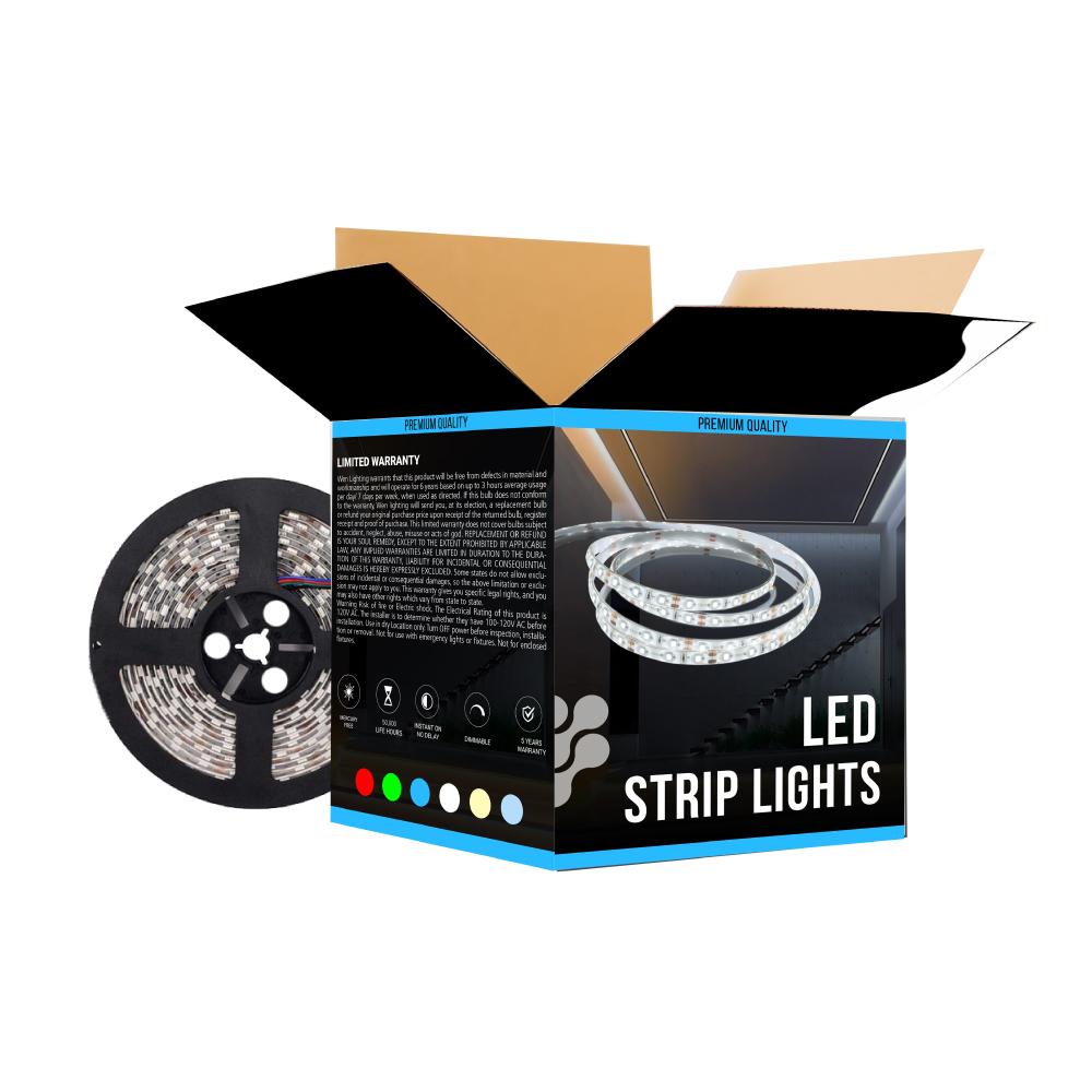 LED Strip Lights, IP20, 16.4ft, Dimmable, 12V, SMD 5050, 60 leds/Meter, UL, RoHS Listed, LED Lights for Bedroom, Kitchen, Home Decoration