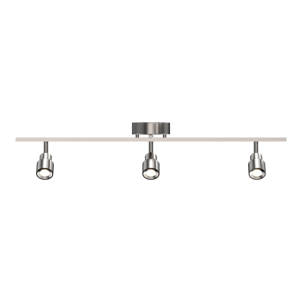LED Track Lighting, Brushed Nickel Finish, Dimmable, 3000K, Flush Mount Spotlight Ceiling, Directional Ceiling Light for Dining Room, Bedroom, Office