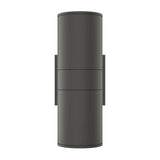 LED Up & Down Lights Outdoor, Cylinder, 12WX2, AC100- 277V, 80-90 Lm/W, IP65, Light Bronze Finish, Double Side