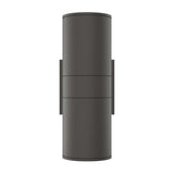 LED Up & Down Lights Outdoor, Cylinder, 12WX2, AC100- 277V, 80-90 Lm/W, IP65, Light Bronze Finish, Double Side