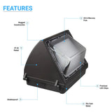 LED Wall Pack Light with Dusk-to-Dawn Photocell 120W 5700K 16300LM, Forward Throw, IP65 Waterproof Outdoor Wall Light Fixture, Commercial Security Lighting, UL, DLC Premium