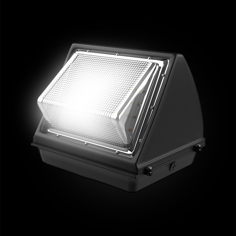 LED Wall Pack Light with Dusk-to-Dawn Photocell 120W 5700K 16300LM, Forward Throw, IP65 Waterproof Outdoor Wall Light Fixture, Commercial Security Lighting, UL, DLC Premium