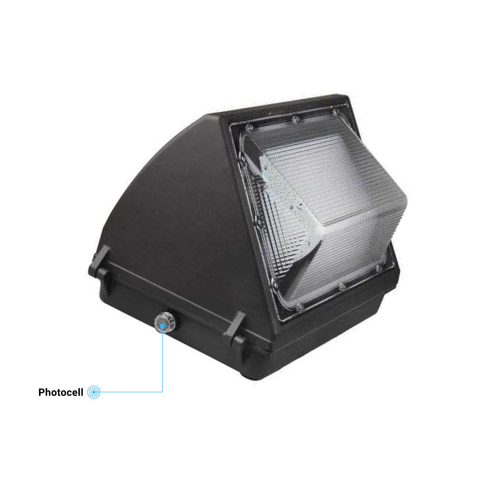 LED Wall Pack Light with Dusk-to-Dawn Photocell 120W 5700K 16300LM, Forward Throw, IP65 Waterproof Outdoor Wall Light Fixture, Commercial Security Lighting, UL, DLC Premium