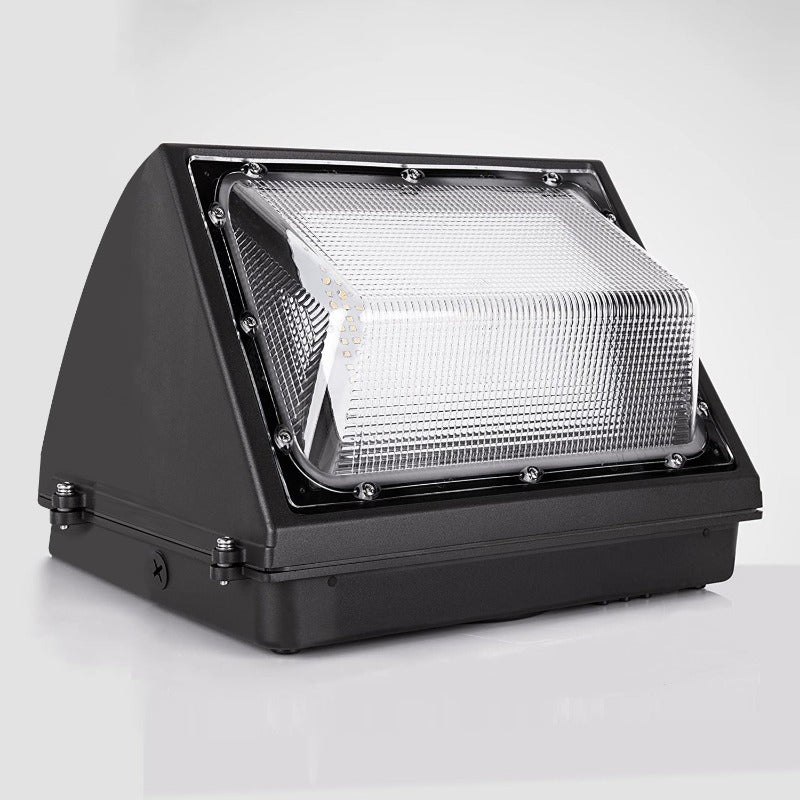 LED Wall Pack Light with Dusk-to-Dawn Photocell 120W 5700K 16300LM, Forward Throw, IP65 Waterproof Outdoor Wall Light Fixture, Commercial Security Lighting, UL, DLC Premium