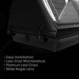 LED Wall Pack Light with Dusk-to-Dawn Photocell 120W 5700K 16300LM, Forward Throw, IP65 Waterproof Outdoor Wall Light Fixture, Commercial Security Lighting, UL, DLC Premium