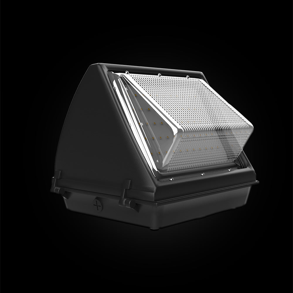 LED Wall Pack Light with Dusk-to-Dawn Photocell 80W 10,200 Lumens, 5700K Bronze Finish - Forward Throw, IP65 Waterproof Outdoor Wall Light Fixture, Commercial Security Lighting