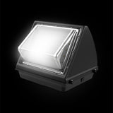 LED Wall Pack Light with Dusk-to-Dawn Photocell 80W 10,200 Lumens, 5700K Bronze Finish - Forward Throw, IP65 Waterproof Outdoor Wall Light Fixture, Commercial Security Lighting