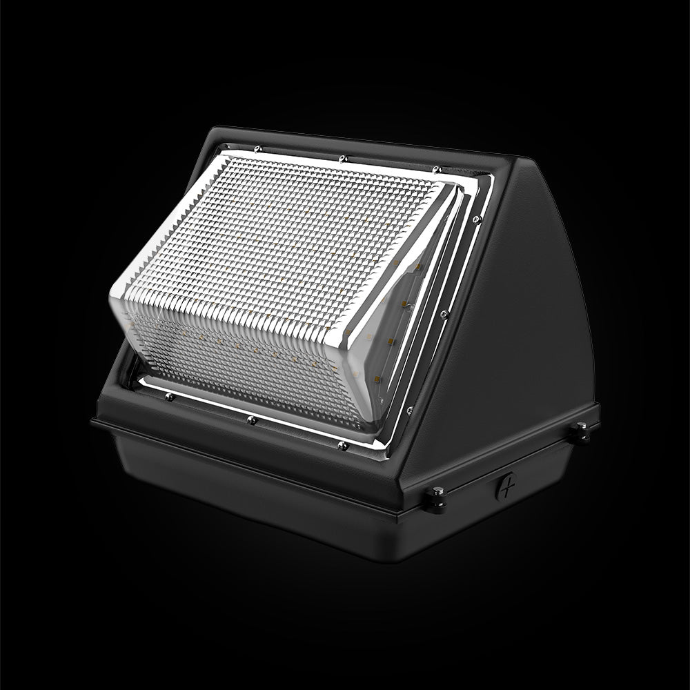 LED Wall Pack Light with Dusk-to-Dawn Photocell 80W 10,200 Lumens, 5700K Bronze Finish - Forward Throw, IP65 Waterproof Outdoor Wall Light Fixture, Commercial Security Lighting