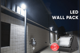 LED Wall Pack Light without Photocell 80W 5700K Forward Throw, IP65 Waterproof, 10400LM,  UL, DLC Certified, Outdoor Commercial Security Light, For Porch Garage Warehouse Security Flood Lighting