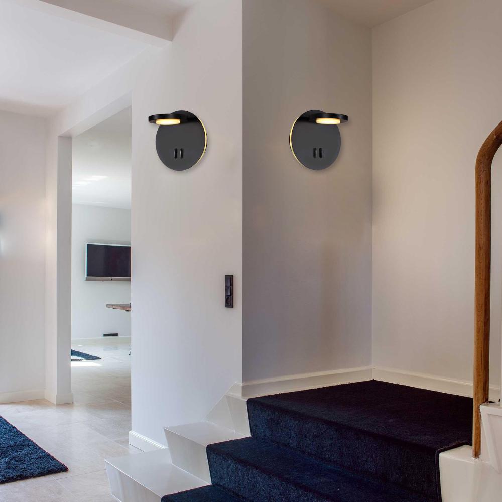 LED Wall Sconce Light, 14W, 3000K (Warm white), 558LM, Industrial Design, Dimmable, Diameter 6.2 inch