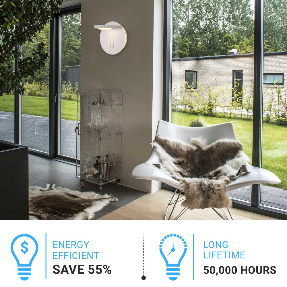 LED Wall Sconce Light, 14W, 3000K (Warm white), 558LM, Industrial Design, Dimmable, Diameter 6.2 inch