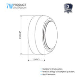 LED Wall Sconce Light, 7W, 3000K (Warm White), Dimmable, Modern Indoor Wall Mount Sconces