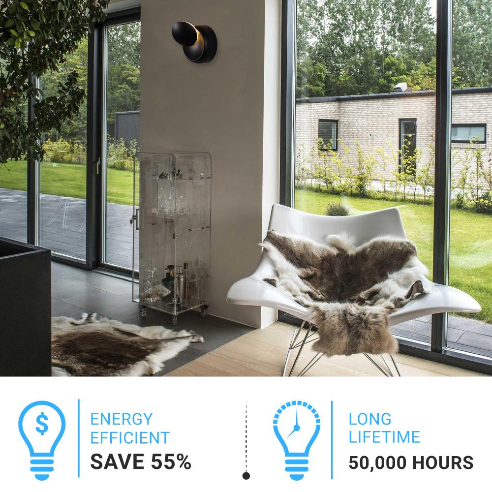LED Wall Sconce Light, 7W, 3000K (Warm White), Dimmable, Modern Indoor Wall Mount Sconces