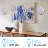LED Wall Sconce Light For Living Room Lighting, 10W 3000K (Warm White) 483LM 120V Dimmable, Round