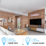LED Wall Sconce with Brushed brown Body Finish, 26W, 3000K, 1300LM, Dimmable, Aluminum Body Material