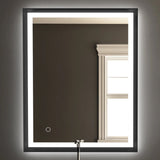 Frontlit/Backlit LED Lighted Bathroom Vanity Mirror with Frame, Anti-Fog, Touch Button, CRI 90+, Adjustable CCT & Memory, Magnum Style