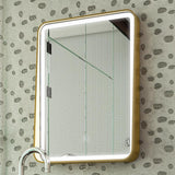 LED Lighted Bathroom Vanity Mirror With Shelf, Wall-Mounted, Touch Switch,  Anti-Fog Adjustable Color Temperature & Remembrance, CRI 90+, Lighted Makeup Mirrors, Raven Style
