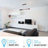 Linear LED Pendant Mount Lighting Fixture in Brushed brown Body Finish, 52W, 3000K, 2600LM, Dimmable