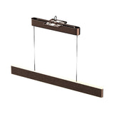 Linear LED Pendant Mount Lighting Fixture in Brushed brown Body Finish, 52W, 3000K, 2600LM, Dimmable