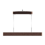Linear LED Pendant Mount Lighting Fixture in Brushed brown Body Finish, 52W, 3000K, 2600LM, Dimmable